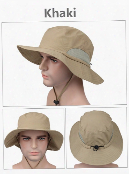 2017 New Unisex Wide Brim Boonie Cap Sunblock Foldable Fishing Hiking Hunting Outdoor Bucket Hats Sun Protective Fisherman Hats