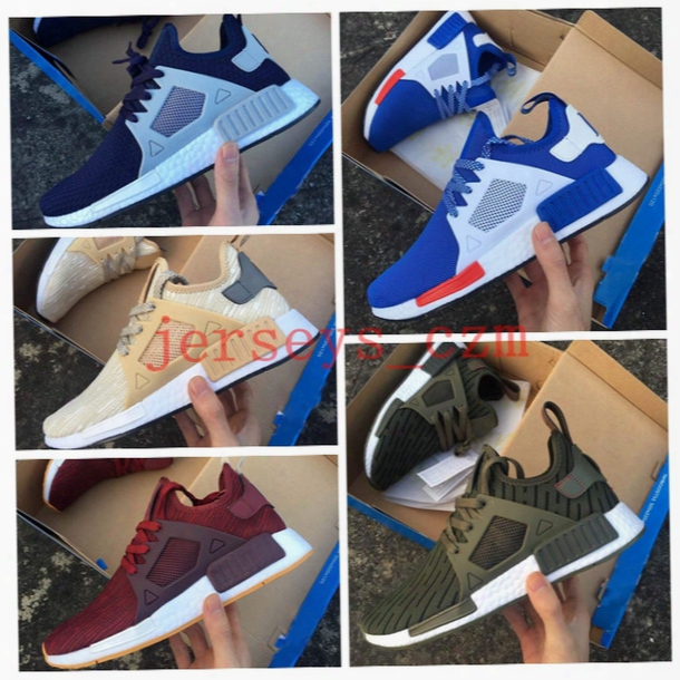 2017 Nmd Xr1 Primekint Blue White Captain America Women Running Shoes Men Sport Designer Sneaker Olive Green Nmd Xr1 Pk Duck Camo Shoe