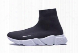 2017balenciaga New Grey Short Boost Stretch Sneaker White Black Men Women Outdoor Casual Shoes Long Boosts Warm Socks Shoes Boots