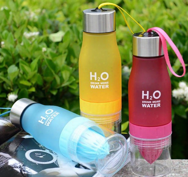 650ml H2o Lemon Water Bottle Health Juice Lemon Fruit Infuser Squeezer Cup Outdoor Sport Health Juice Water Bottle