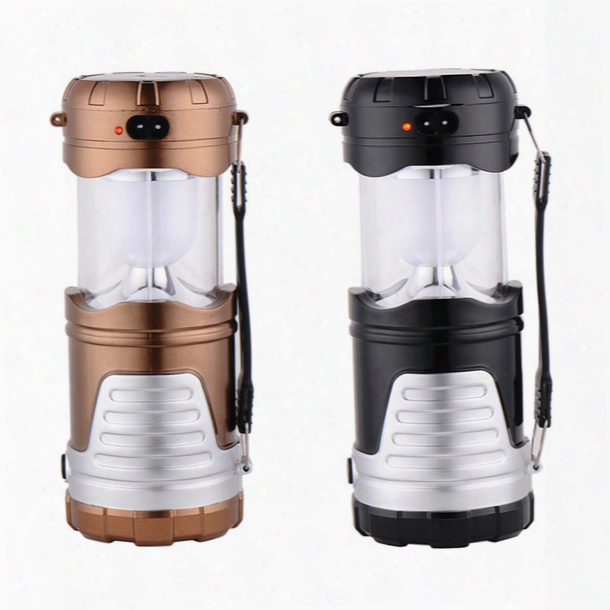 Camping Light 6 Leds Rechargeable Hand Lamp Collapsible Solar Camping Lantern Tent Lights For Outdoor Lighting Hiking Camping