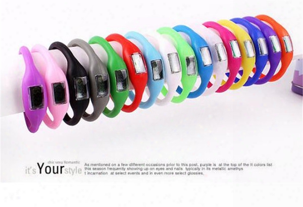 Candy Color Anion Pedometers Silicone Fitness Tracker Wristband Rubber Bracelet Pedometer Portable For Outdoor Sport Xmas Kid Gifts D873