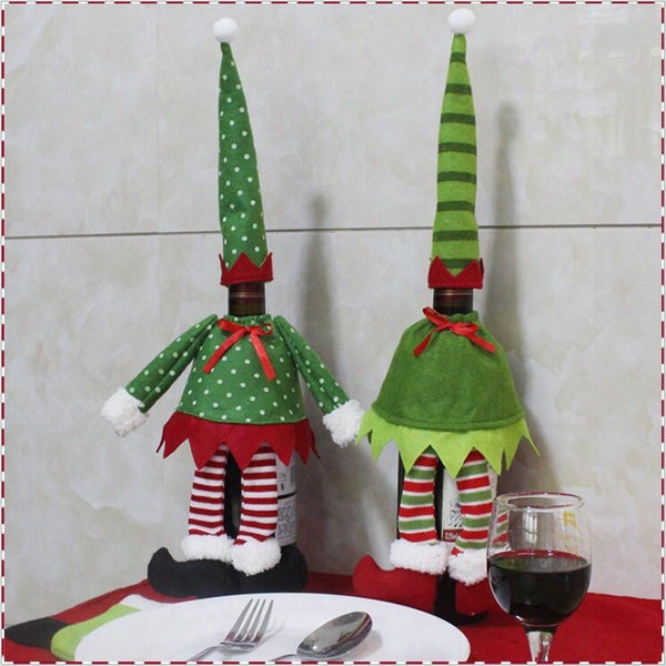 Christmas Decorations Christmas Wine Set Christmas Party Supplies Elf Red Wine Champagne Set Bottle Champagne In Store Sell