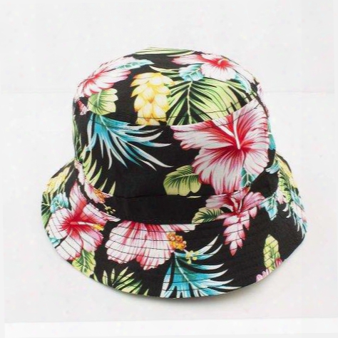 Cotton Summer Bucket Hat 2016 New Fas Hion Women Outdoor Fishing Sun Hat Floral Fisherman Panama Cap Bob Chapeau Men Hip H Op