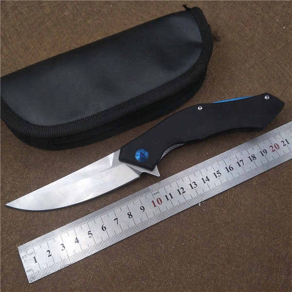 D2 Blade Knives Kesiwo Blue Moon Folding Knife Outdoor Tactical Survival Knife Utility Camping Hand Tool With Leather Bag Top Quality