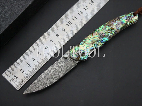 Damascus Steel Blade Pocket Knife For Outdoors Hunting Knives Edc Tools High-quality Damas Folding Knife