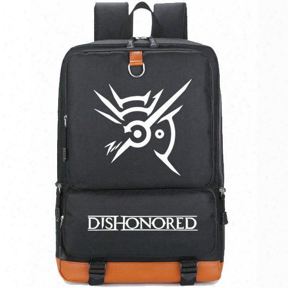 Dishonored Backapck Shape Fitness Daypack Cool Player Schoolbag Game Rucksack Sport School Bag Outdoor Day Pack