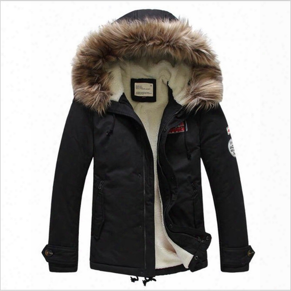 Fall-winter Jacket Mens 2016 Casual Hooded High Quality Lambs Wool Fur Coat Warm Men Winter Coat 3 Color Plus Size 3xl Parkas Outdoor