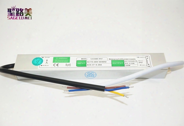 Free Shipping Dc12v 36w Waterproof Electronic Led Strip Driver Transformer Power Supply Outdoor Waterproof Power Supply