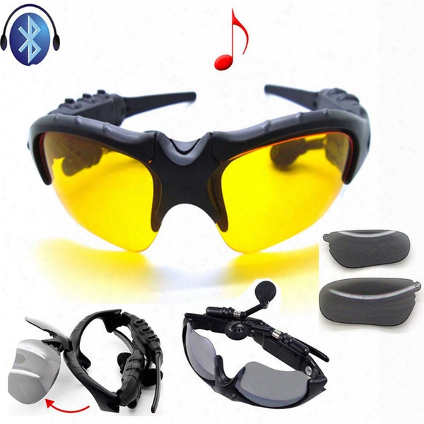 Free Shipping Wearing A Bluetooth Headset Wireless Headset Bluetooth Glasses Outdoor Sport Cycling Sunglasses 4.0/4.1 Multi-functional Intel