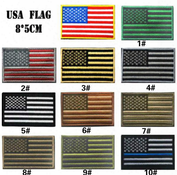 Gpf-024 3.15 Inch 3d Embroidered Pacthes With Magic Tape Multicolour American Flag Outdoor Army Armband/patch Sew On Patch Spersonality