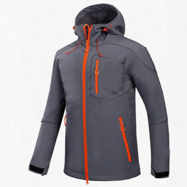 Javket 2017 Windstopper Soft Outdoor Softshell Waterproof Jacket Mens Hiking Climbing Mountain Ski Thermal Fleece Sport Jackets