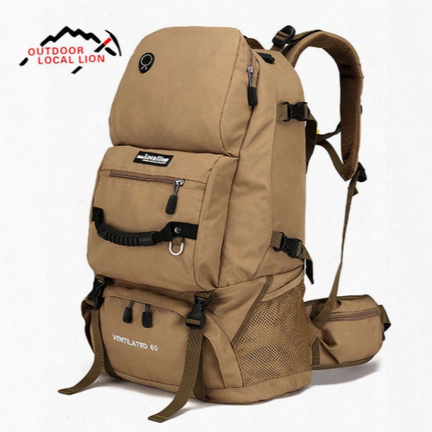 Local  Lion 60l Outdoor Men Women Trekking Hiking Bag Backpack  Trip Travel Luggage Shoulders Bag For Camping Hiking Climbing 063