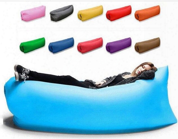 Lounge Sleep Bag Lazy Inflatable Beanbag Sofa Chair, Living Room Bean Bag Cushion, Outdoor Self Inflated Beanbag Furniture Camp Furniture