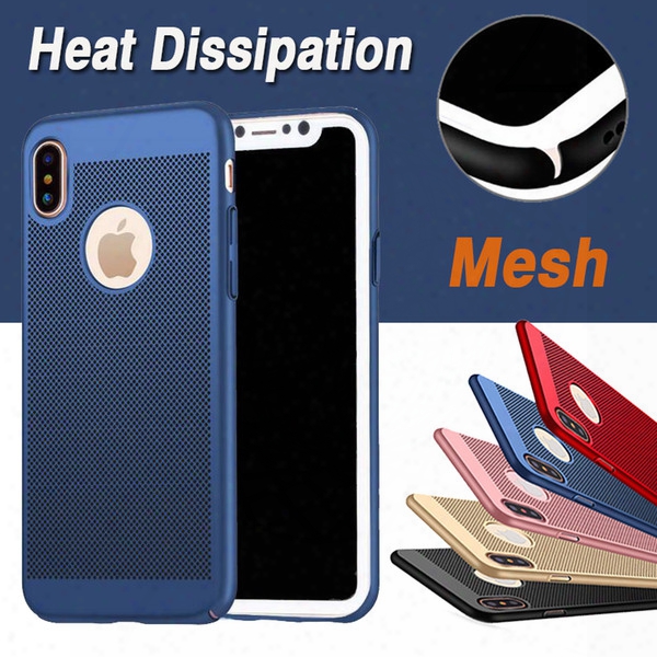 Mesh Heat Dissipation Case Matte Ultra-thin Porous Net Grid Hollow Out Dot Full Cover For Iphone X 8 7 Plus 6 6s Samsung S8 S7 Edge Note 8