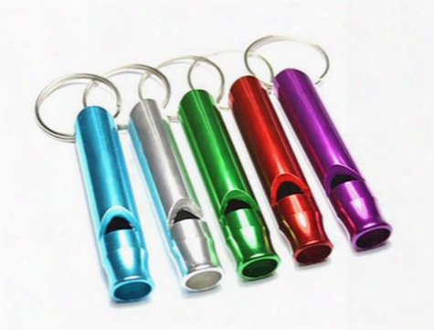 Mini Outdoor Survival Key Chain Camping Hiking Emergency Whistle Aluminum