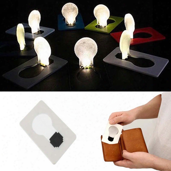 Mini Pocket Lamp Portable Ini Led Foldable Card Light Pocket Lamp Put In Purse Wallet Flod Emergency Originality Slim Convenient Outdoor