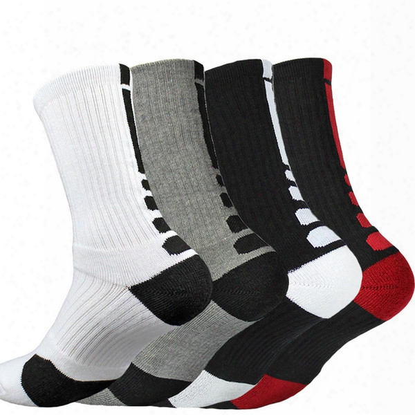 New Colorful Unisex Male Female Professional Outdoor Sports Basketball Thick Bottom Long Towel Socks Free Size For Men Women Free Shipping