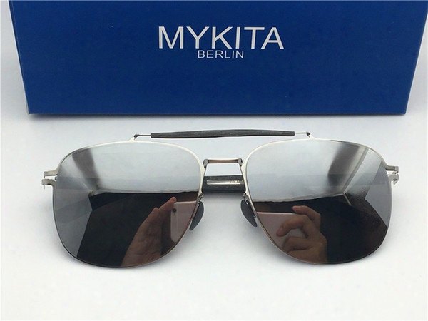 New Mykita Elon Sunglasses For Man P Ilot Frame With Mirror Ultralight Frame Memory Alloy Oversized Sunglasses For Women Cool Outdoor Design