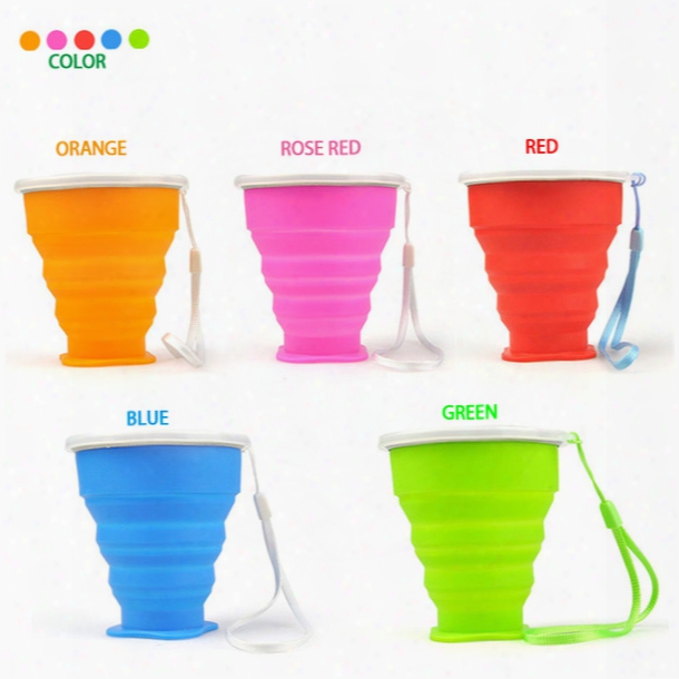 New Portable Vogue Outdoor Travel Silicone Retractable Folded Cup Telescopic Collapsible Soft Drinking Cup Water Bottles