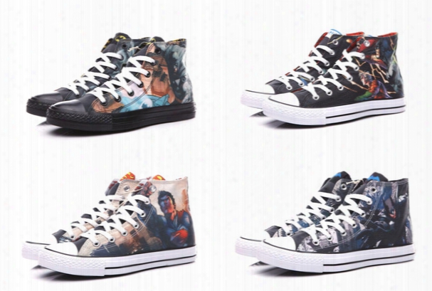 Original Classic Fashion Justice League Superman Chuck Tay All Star Shoes For Men Women Brand Sneakers Casual Skateboarding Top Classic