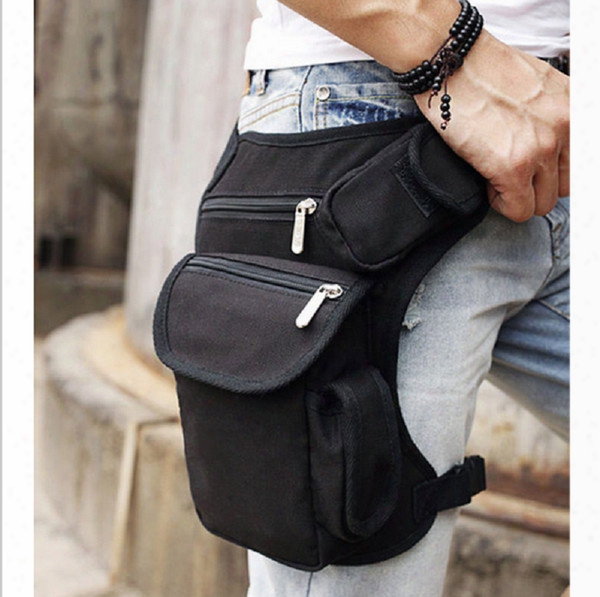 Outdoor Canvas Drop Waist Leg Bags Waist Pack Bag Men Running Belt Bicycle And Motorcycle Money Belt Fanny Pack