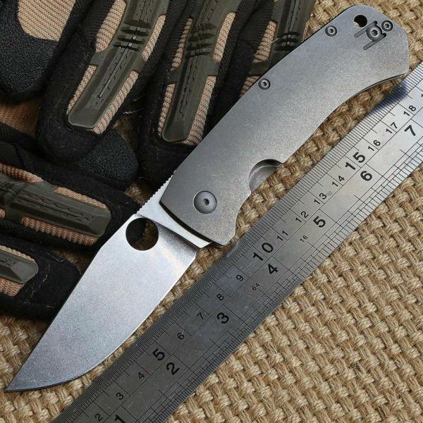Outdoor Gear C186 Folding Knife D2 Blade Tc4 Titanium Handle Copper Washer Camping Hunting Tactical Survival Fishing Pocket Knives Edc Tools