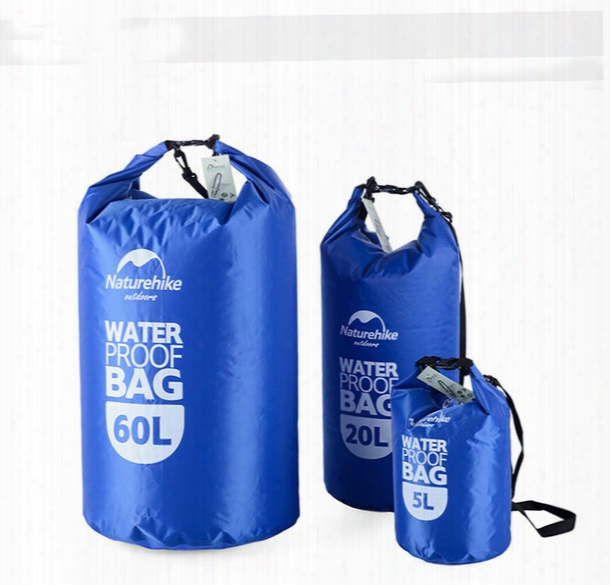 Outdoor Travel Clothing Waterproof Bag With Transparent Window Waterproof Bag Bucket Sealed Beach Swimming Bag 5l/20l/60l