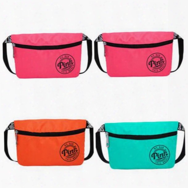 Pink Fanny Pack Pink Letter Waist Belt Bag Fashion Beach Travel Bags Waterproof Handbags Purses Outdoor Cosmetic Bag Casual Phone Bags B2561