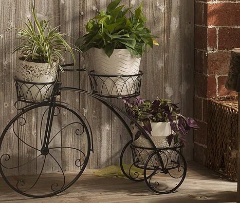 Plant Stand Flowers Pot Bike Outdoor Bicycle Home Garden Decor Freeshipping Home Garden Decor Planter Plantpot