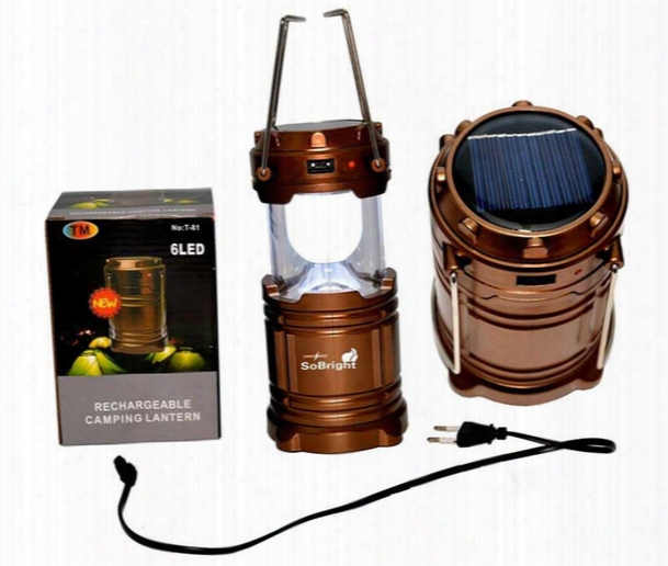 Portable Lanter Solar Charger Camping Lantern Lamp Led Outdoor Lifhting Folding Camp Tent Lamp Usb Rechargeable Lantern