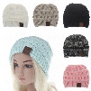 Baby Boys Girls Winter Warm CC Label Knitted Hats Crochet Fashion Beanies Children Outdoor Wool Caps