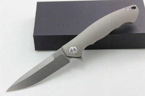 Samier Knives High Quality Dmitry Sinkevich Coordinal Custom D2 Blade Titanium Handle Folding Knife Tactical Knife Surviavl Outdoor Tools