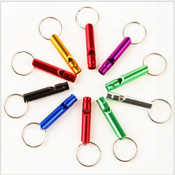 Small Dog Aluminum Alloy Outdoor Survival Training Whistle For Training Dogs Campaign Mountaineering Exploring Random Colors