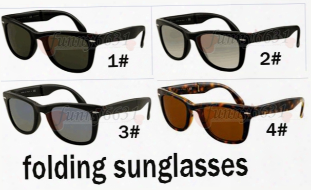 Summer Brand Designer Fashion Outdoors Sunglasses For Men And Women Sport Folding Sun Glasses Black Frame Sunglasses 4colors Free Shipping