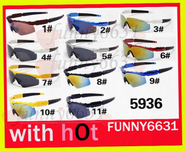 Summer Hot Sale Men Sunglasses Sports Spectacles Women Goggle Glasses Cycling Sports Outdoor Sun Glasses 11colors Free Shipping 5936