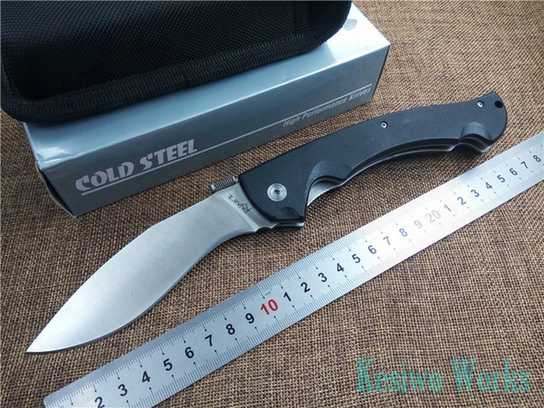 Survival Knife D2 Blade G10 Handle Outdoor Hunting Knife Cold Steel Big Rajah 2 Quality Folding Tactical Knife
