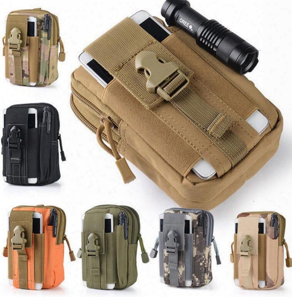 Universal Outdoor Tactical Holster Military Molle Hip Waist Belt Bag Wallet Pouch Purse Phone Case With Zipper Fanny Pack Pocket Kka2413