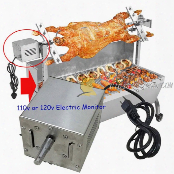 Upgrade Edition Stainless Steel 120kgs Pig Lamb Goat Chicken Charcoal Bbq Grill Roaster Spit Rotisserie Electric Motor