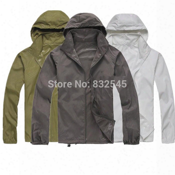 Wholesale-2014 New Arrive Brand Xs-xxxl Women Men Ultra-light Outdoor Sport Waterproof Jacket Quick-dry Clothes Skinsuit Plus Size Outwear