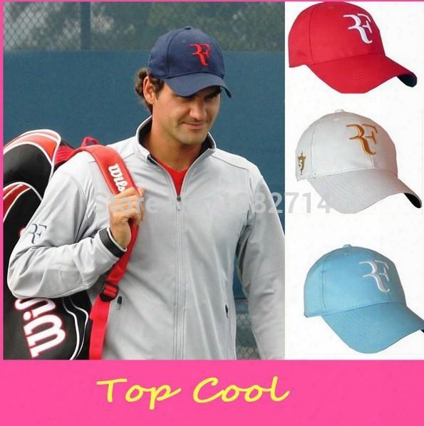 Wholesale-2015 Super Star Limited Edition Latest New Fashion Tennis Excellent Quality Roger Federer Rf Tennis Tennis Brand Hat Cap