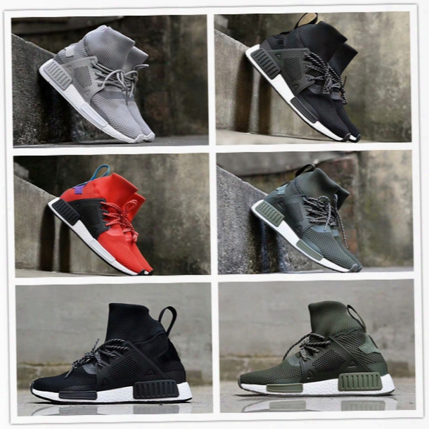 Wholesale 2017 Nmd Xr1 Winter Fall Olive Green Black Red Grey Running Shoes Fashion Men Women Youth Outdoor High Top Sneakers Shoes 36-45