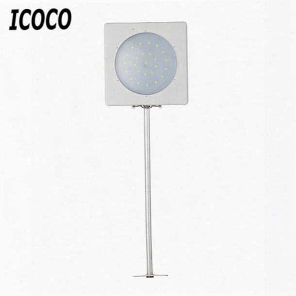 Wholesale- Icoco 25 Leds Solar Wall Lamp Outdoor Light Sensor Control Ip65 Wsterproof Induction Lamps Street Yard Path Garden Balcony Lamp