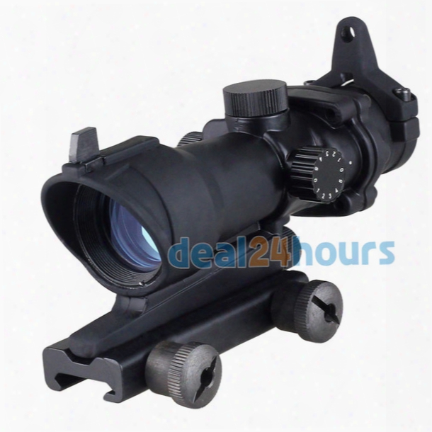 Wholesale-new Tactical Hunting 1x32 Illuminationr Ed/green Dot Rifle Sight Scope Acog Style Outdooor Hunt Free Shipping