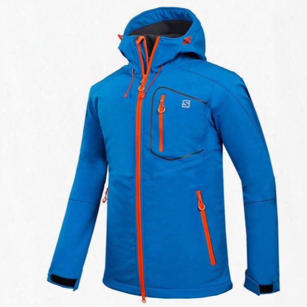 Wholesale-outdoor Shell Jacket Winter Brand Hiking Softshell Jacket Men Windproof Waterproof Thermal For Hiking Camping