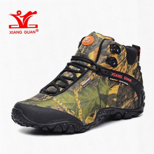 Xiangguan Waterproof Hiking Shoes For Men Nice Antislip Athletic Trekking Boots Camouflage Sports Climbing Shoe Man Outdoor Walking Sneakers