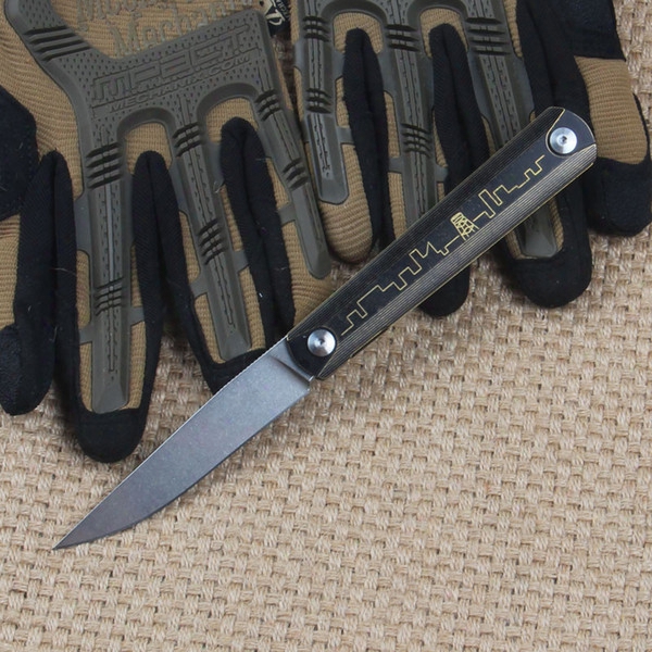 Zdp189 Powder Steel Tactical Folding Knife Titanium Retro Copper Handle Camping Survival Pocket Knives Outdoor Hunting Edc Tools