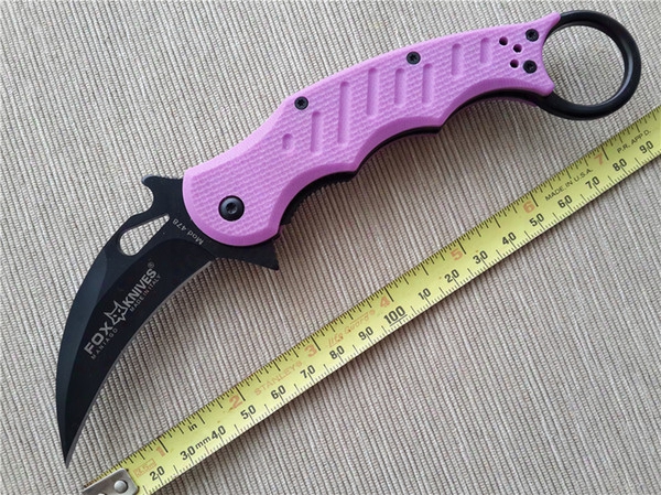 10 Options Fox Claw Karambit Folding Knife G-10 Handle Hunting Cutting Tools Outdoor Gear Knife Cool Christmas Gift 220l