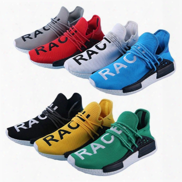 2016 7 Colors Nmd Runner Human Race Pharrell Williams Boost Sports Shoes Men Footwear Size 40-45 Men Basketball Shoes Ultra Sneakers