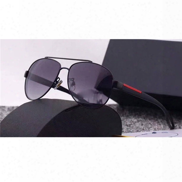 2017 Brand Designer Driving Sunglasses For Men Uv400 Polarized Outdoor Sunglasses With Box Men Oval Glasses Goggle 4 Colors